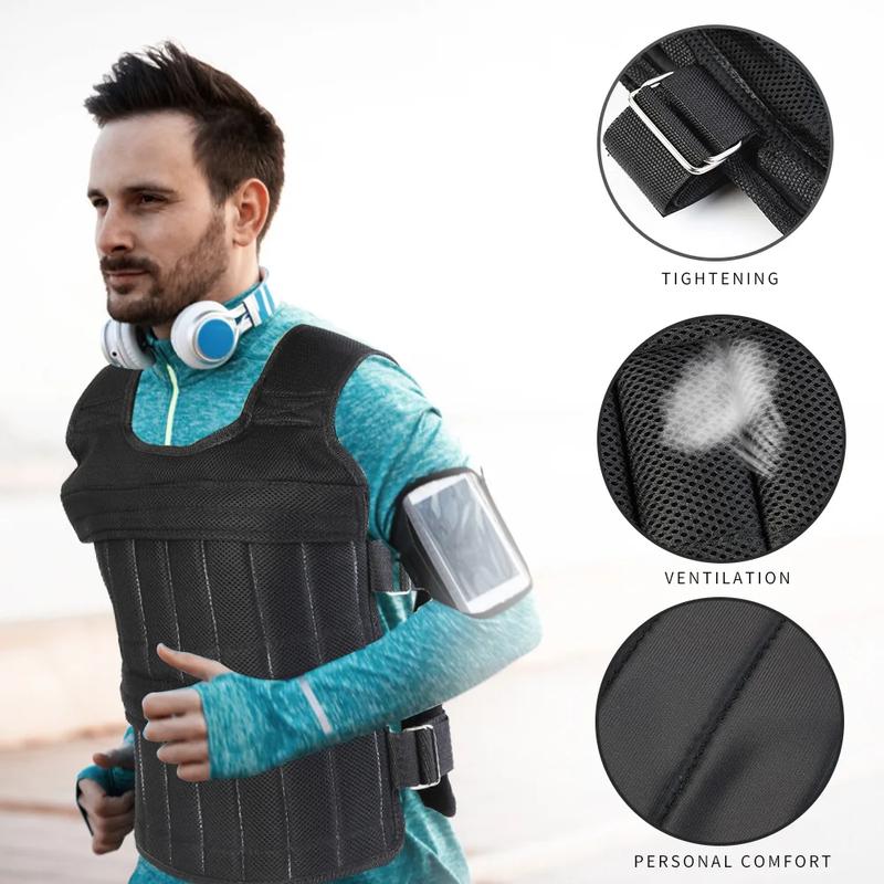 3 15 20 35 50Kg Loading Weight Vest Jacket Sand Clothing for Running Training Fitness Equipment Adjustable Waistcoat Jackets VKTECH VKTECH