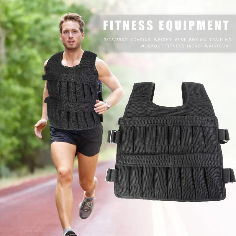 3 15 20 35 50Kg Loading Weight Vest Jacket Sand Clothing for Running Training Fitness Equipment Adjustable Waistcoat Jackets VKTECH VKTECH