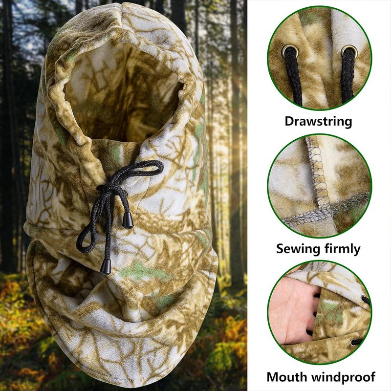 Face Mask for Cold Weather- Winter Camo Balaclava Face Mask- Warm Windproof Headcover Ski Face Cover for