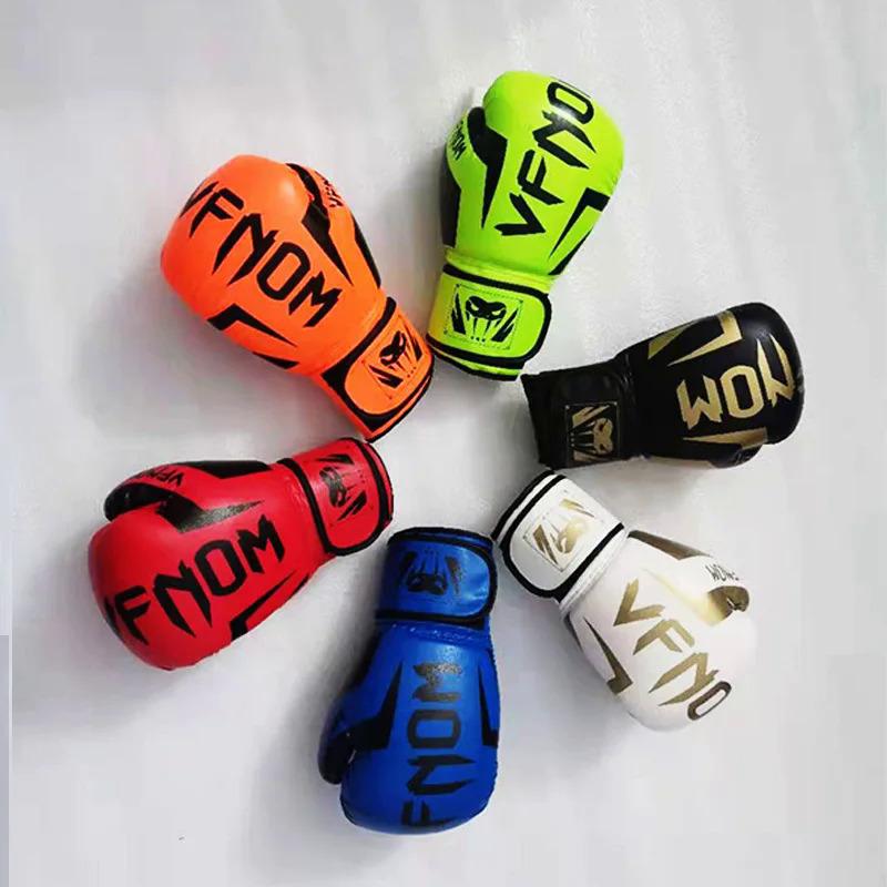 Boxing Gloves Kids Adult Professional Sanda Muay Thai Fighting Gloves for Men Women Pu Taekwondo Punching Gloves 6 8 10 12 16Oz