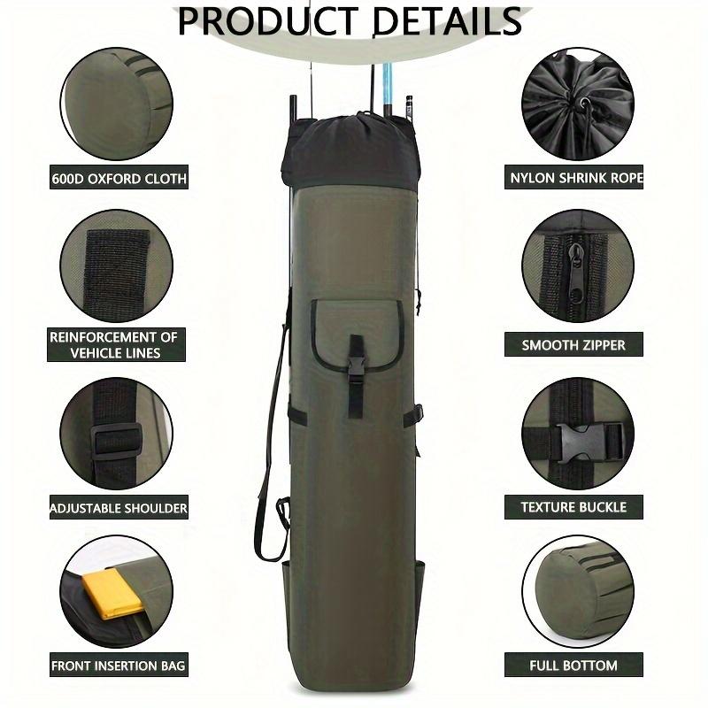 1pc 45.6*9.45 Inch Fishing Rod Bag, Durable Carry Case, Multifunction Large Capacity Storage Bag