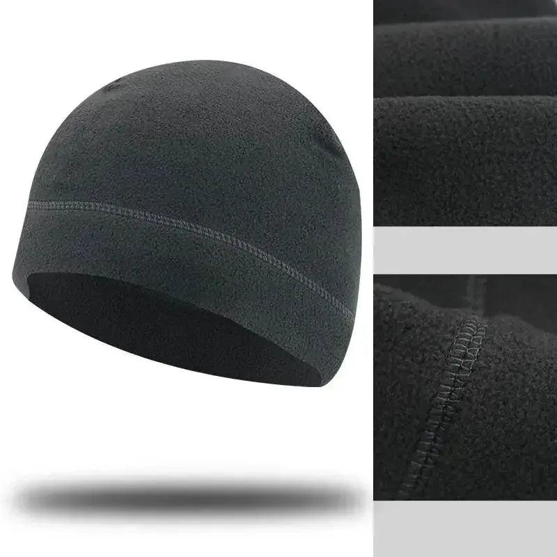 Unisex Warm Polar Fleece Beanie Cap Hats Classic Tactical Windproof Outdoor Hiking Fishing Cycling Hunting Military Men Caps