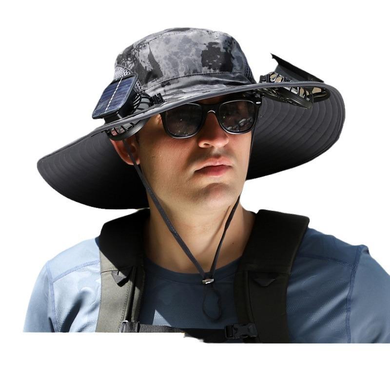 2024 Super Cool Solar Fan Hat with UPF 50+ Sun Protection for Fishing, Beach and Camping