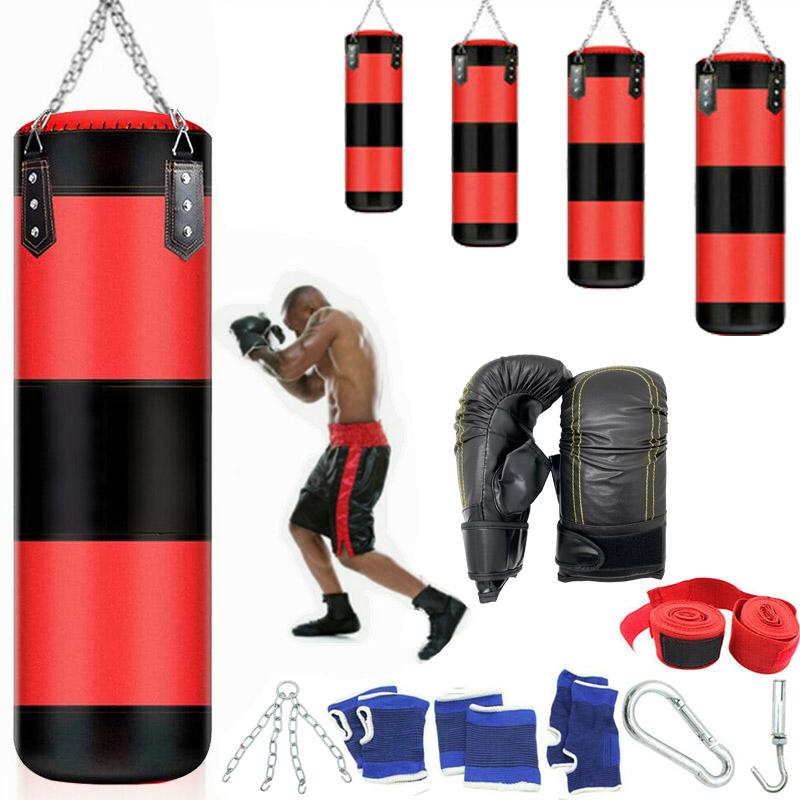 Punching Bag for Adults,Men,Women,Kids, Hanging Punching Bag with Boxing Gloves, Chains, Wristband, Heavy Boxing Bag for Training, Karate, Kickboxing, Muay Thai -Unfilled