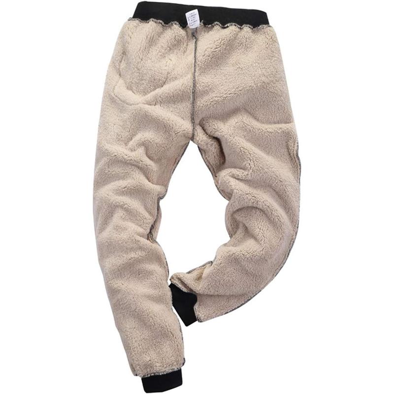 Mens Winter Warm Sherpa Lined Active Thermal Jogger Fleece Sweatpants Pant