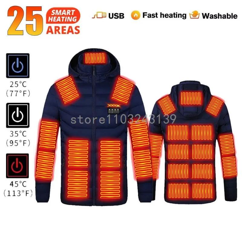 Heated Jacket Autumn Winter Men's Women's Warm Vest Vests Coat USB Electric Heating Hunting Hiking Camping Christmas gift