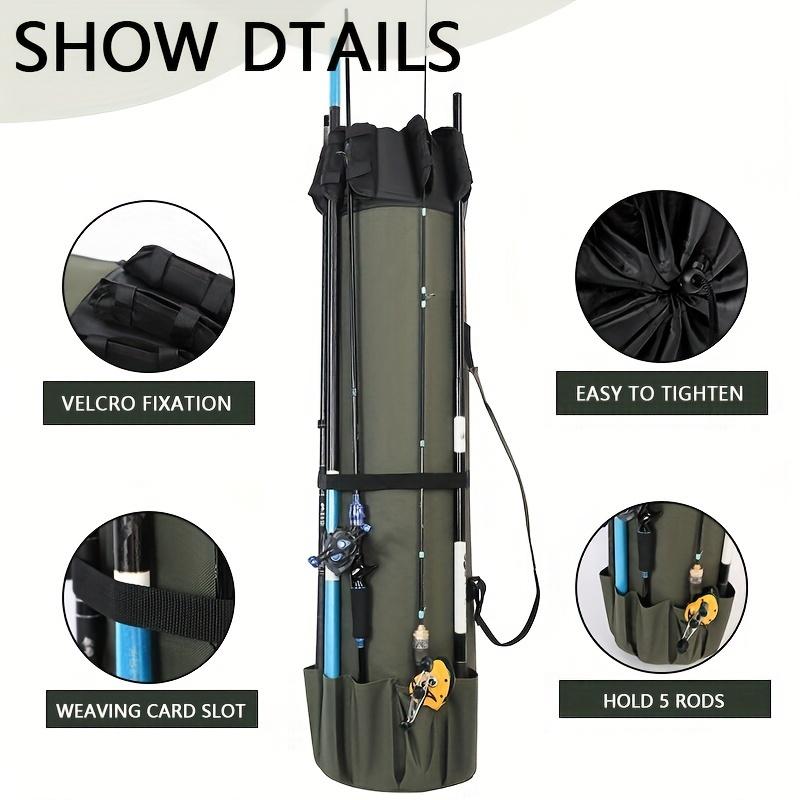 1pc 45.6*9.45 Inch Fishing Rod Bag, Durable Carry Case, Multifunction Large Capacity Storage Bag