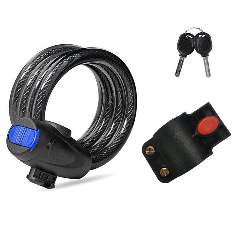 90cm B2 Lock, Anti-theft B2 Steel Chain Lock, Bicycle Lock, Stainless Steel Cable Safety Lock Suitable for Most Bikes