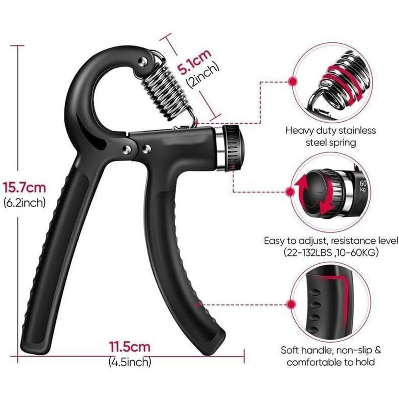 Hand Grip Strengthener with Adjustable Resistance, Wrist Strengthener, Forearm Gripper, Hand Workout Squeezer, Grip strength Trainer, Hand Grip Exerciser for Men and Women Hand Grip Strengthener Exercise Kit