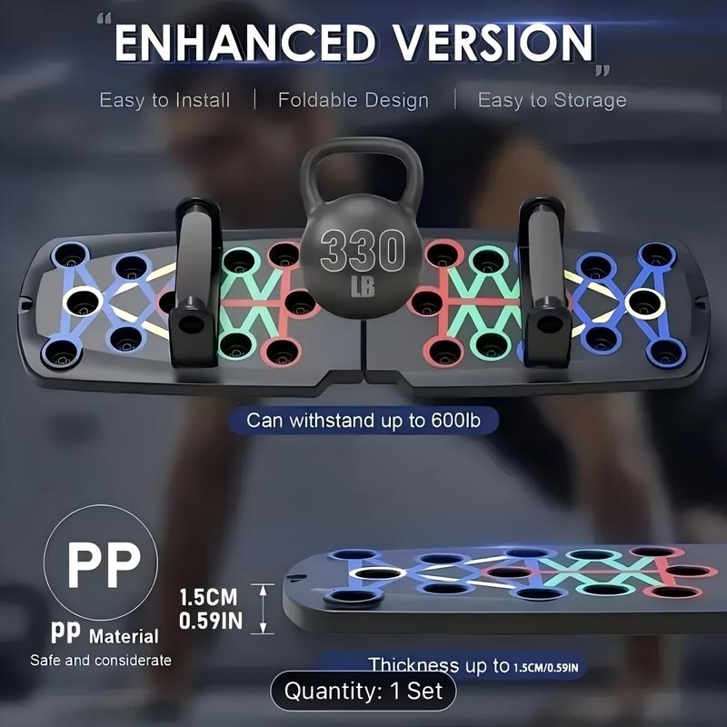 1 Set PE Multi-Functional Dumbbell Board-Global Home Exercise Equipment for Chest Muscle and Arm Strength Training, Gymnastic Rack System without Charging, Suitable for Men and Women, Ideal Christmas, Halloween, Father's Day Gift