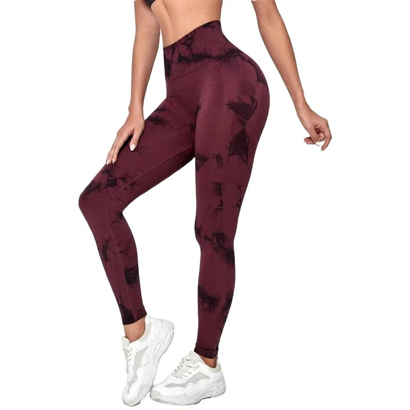 2 Pcs Women Tie Dye High Waisted leggings Workout Rear Lifting Tummy Control Yoga Gym Athletic  high waist athletic  squat proof soft yoga full length