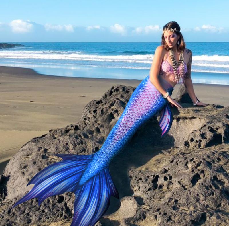 Mermaid Tail for Swimming for Women Men Adults Mermaid Swimsuit (No Monofin)