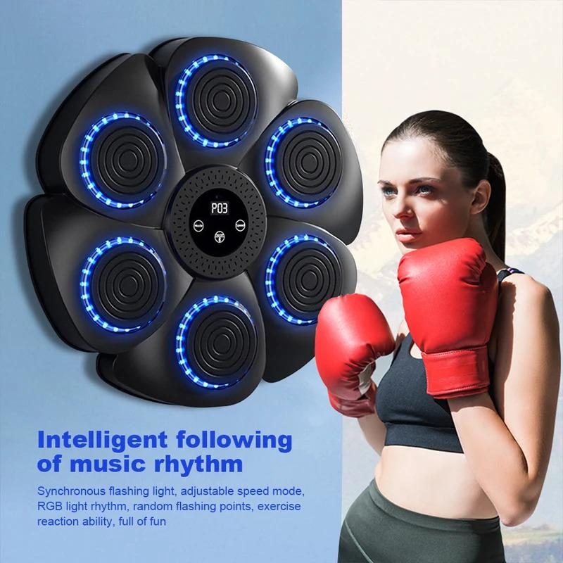 Music Boxing Machine Smart Bluetooth-Compatible Boxing Reaction Wall Target RGB Light Home Exercise Punching Training Equipment