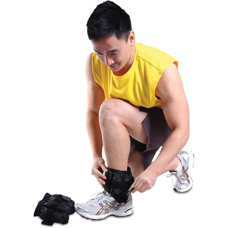 The Adjustable Ankle Weights |10-20lb Pair | Black