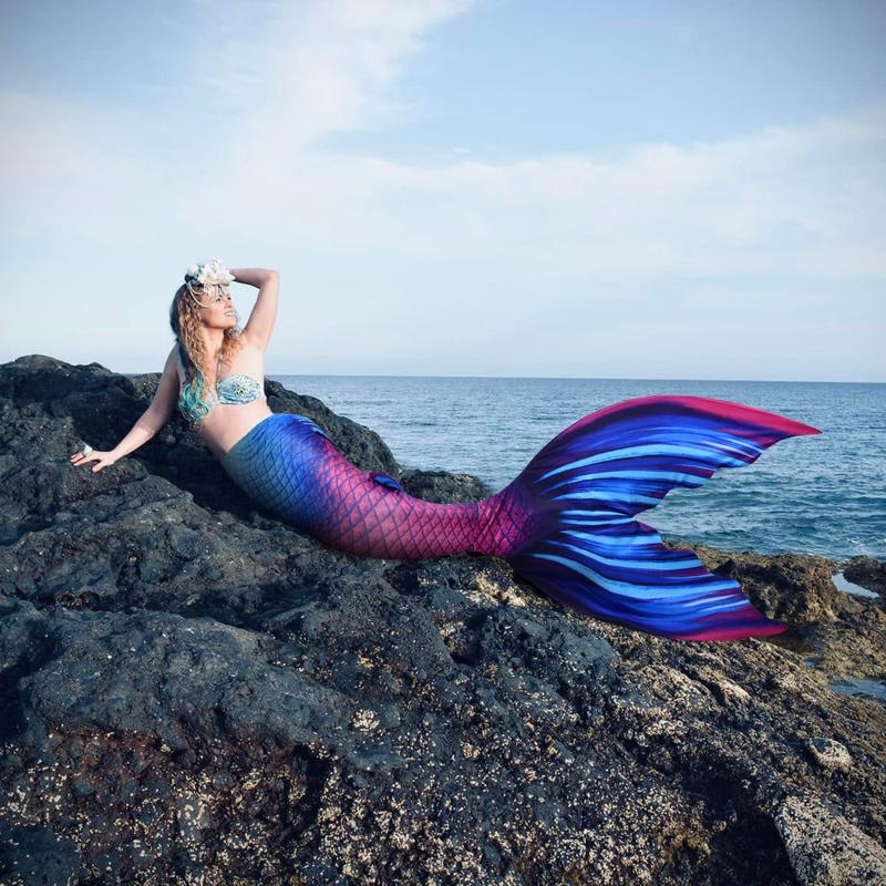 Mermaid Tail for Swimming for Women Men Adults Mermaid Swimsuit (No Monofin)