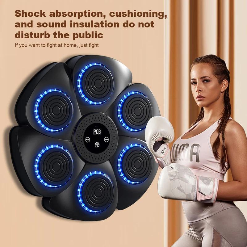 Music Boxing Machine Smart Bluetooth-Compatible Boxing Reaction Wall Target RGB Light Home Exercise Punching Training Equipment