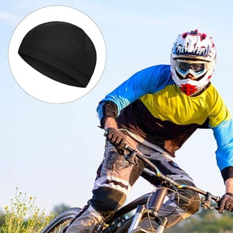 1 2 3 4 6 piece skull cap helmet, ice silk cycling cap for men and women