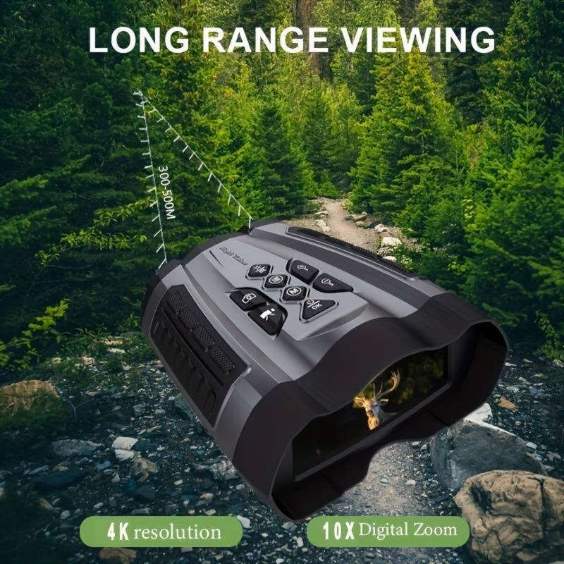 [Night Vision Binoculars]Single Pack Ultra HD 1080P Infrared Night Vision Binoculars, 10X Digital Zoom, Portable Dual-Use Day & Night Scope, 25mm Objective Lens, High-Index Plastic, with 4000mAh Battery, 7 Adjustable Modes, USB Rechargeable for Hunting