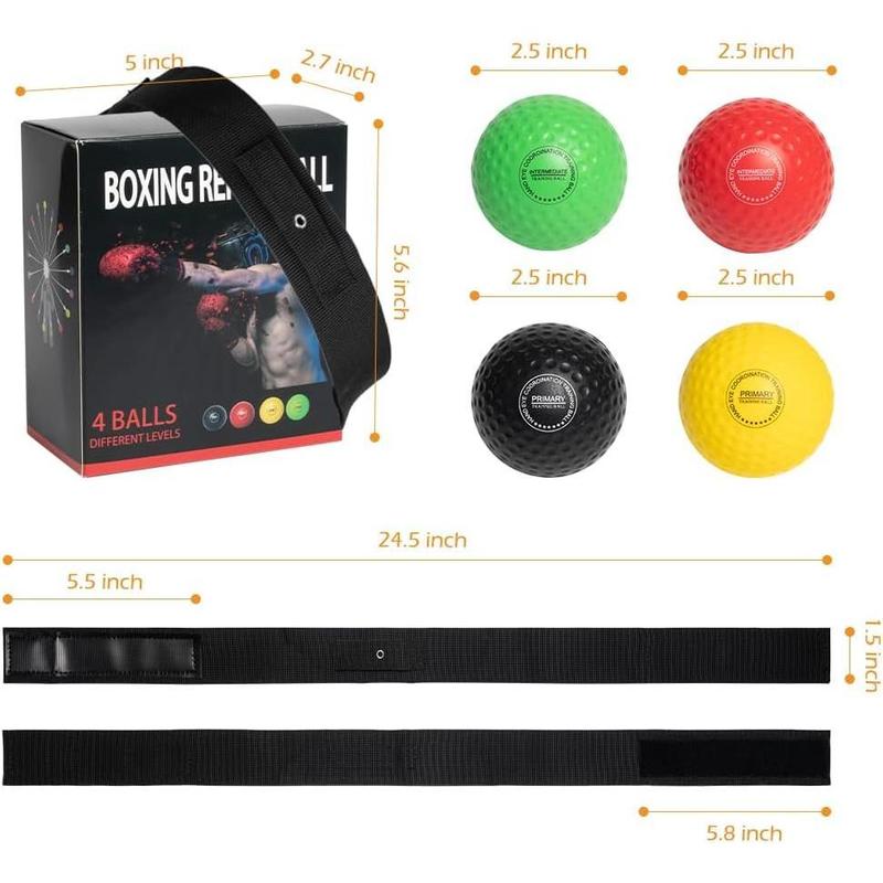 Boxing Ball Family Pack Plus with Adjustable Headband,4 Boxing Ball Suitable Reaction,Agility,Punching Speed,Fight Skill and Hand Eye Coordination Training for Adults and Kids