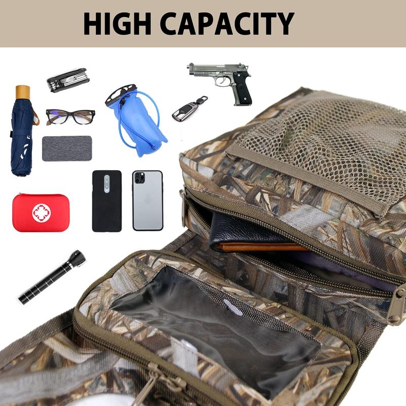 ATV Saddle Bag,Cargo Tank Phone Bag Storage Luggage for ATV UTV Snowmobile Motorcycle (Camo1)