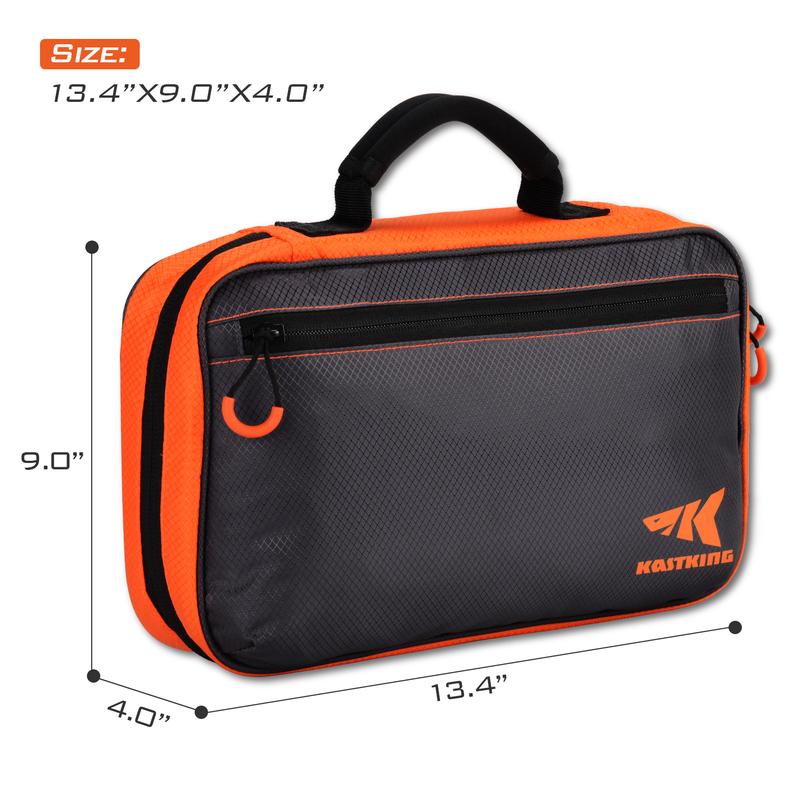 KastKing Bait Boss Lure Bag Utility Binder Tackle Bag - Soft Fishing Gear Bag, Self-Healing Zippers & Padded Handle Design