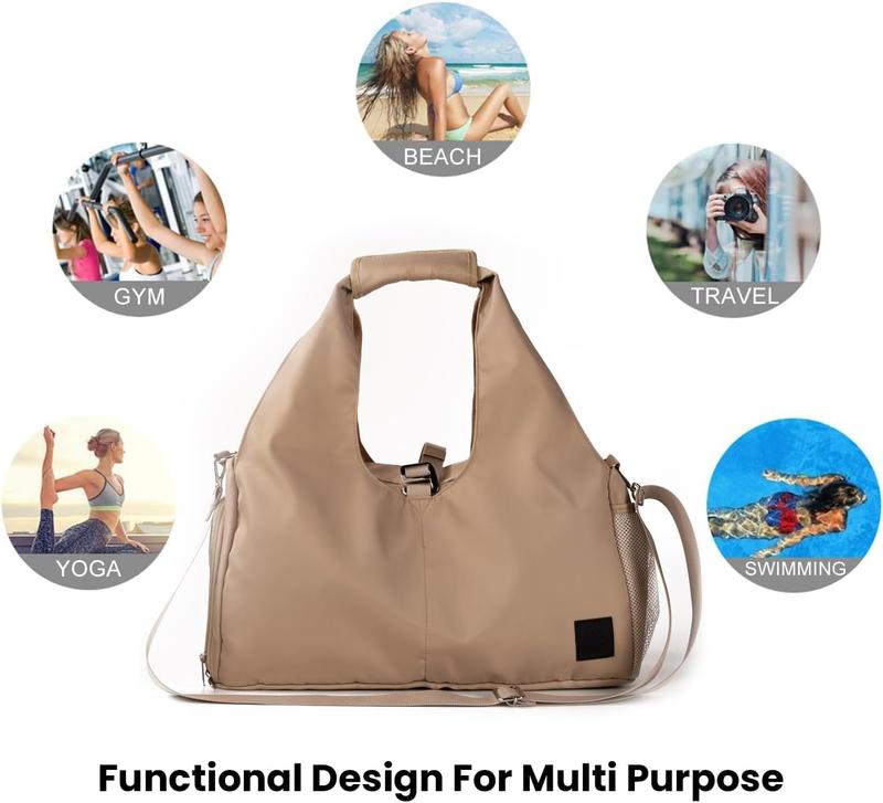 Yoga Bags for Women with Yoga Mat Bags Carrier Carryall Polyester Tote Bag for Pilates  for Travel Office Beach Workout