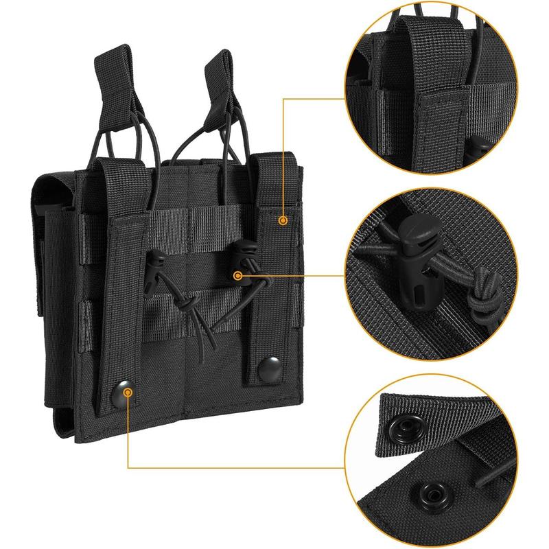 Molle Mag Pouch, Open Top Single Double Triple Magazine Pouch Holder Carrier for M4 M16 AK AR  M1911 92F 9mm