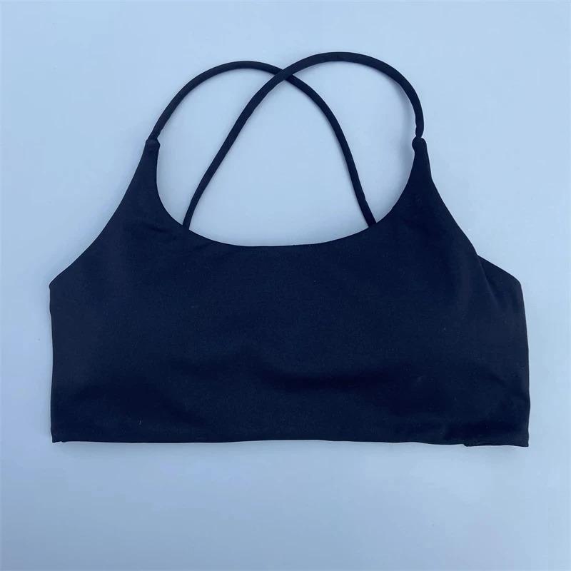 Solid Color Women Fitness Bra soft high strength Tight Sport Top Comprehensive Training Gym Yoga Underwear  Tight With Chest Pad