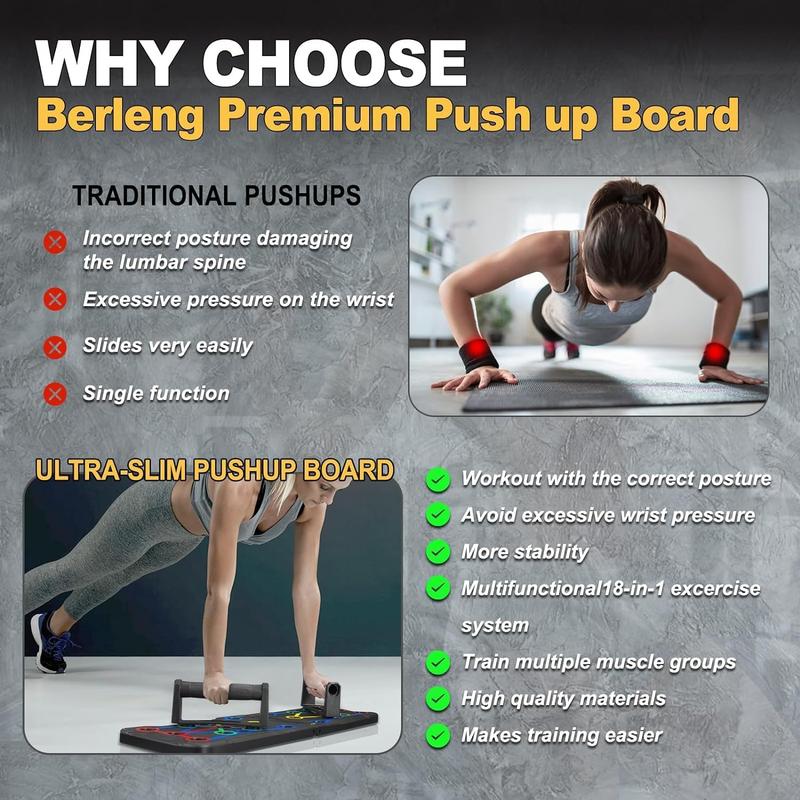 Berleng Push Up Board-3 Years Warranty For Any Reason.