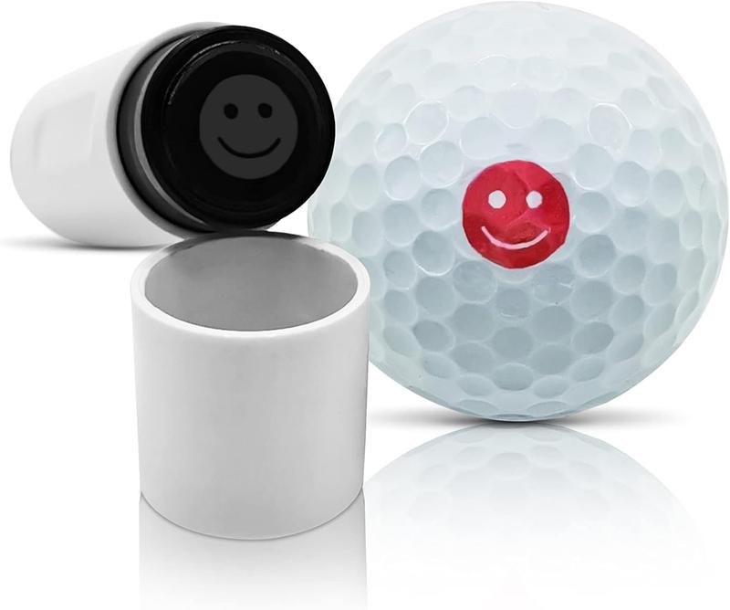 Happy Smiling Face Golf Ball Stamp Marker Multiple Designs Faces, Emojis Icons Golf Ball Stamp