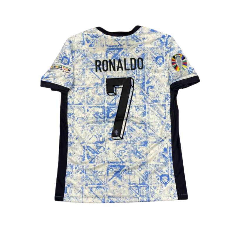 Cristiano Ronaldo No.7 Portugal Away Soccer Jersey - UEFA Euro 2024