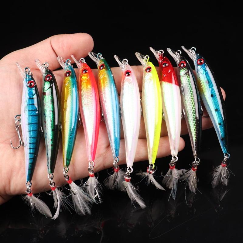 Artificial Fishing Lure, 10pcs Topwater Fishing Lure, Fishing Accessories for Outdoor Fishing, Fishing Supplies