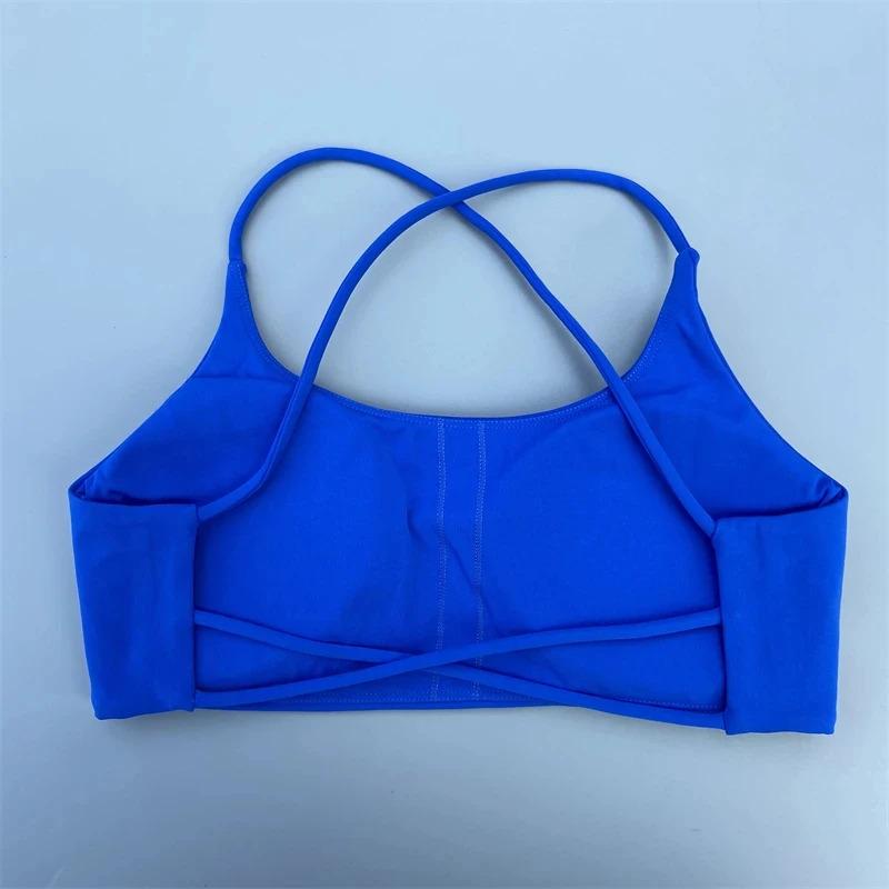 Solid Color Women Fitness Bra soft high strength Tight Sport Top Comprehensive Training Gym Yoga Underwear  Tight With Chest Pad