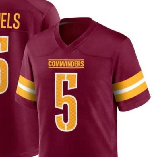 Jayden Daniels Number 5 Commanders Football Jersey, American Football Jersey Team Fashion Men's Sportswear america men