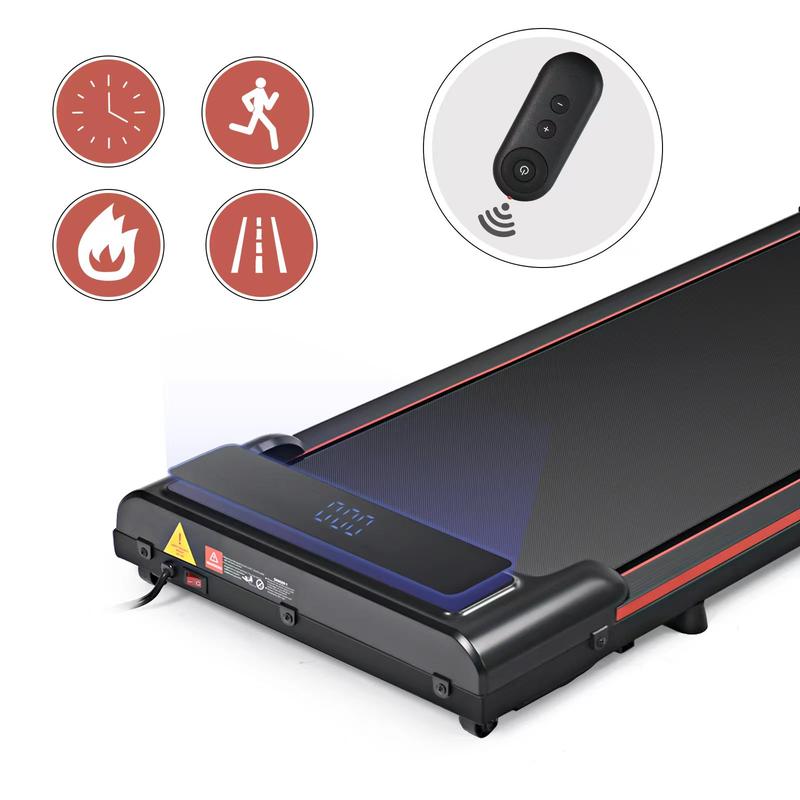 Merax 2 in 1 Walking Pad Treadmill, Under Desk Treadmill, 2.5HP, 06~3.8mph Compact Treadmill with Remote Control,Black