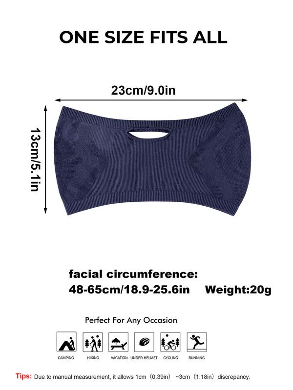 Unisex Solid Color Face Mask,  Reusable Breathable Face Cover, Outdoor Sports Sun Protection Half Mask, Stretch Fabric Face Covering Accessories