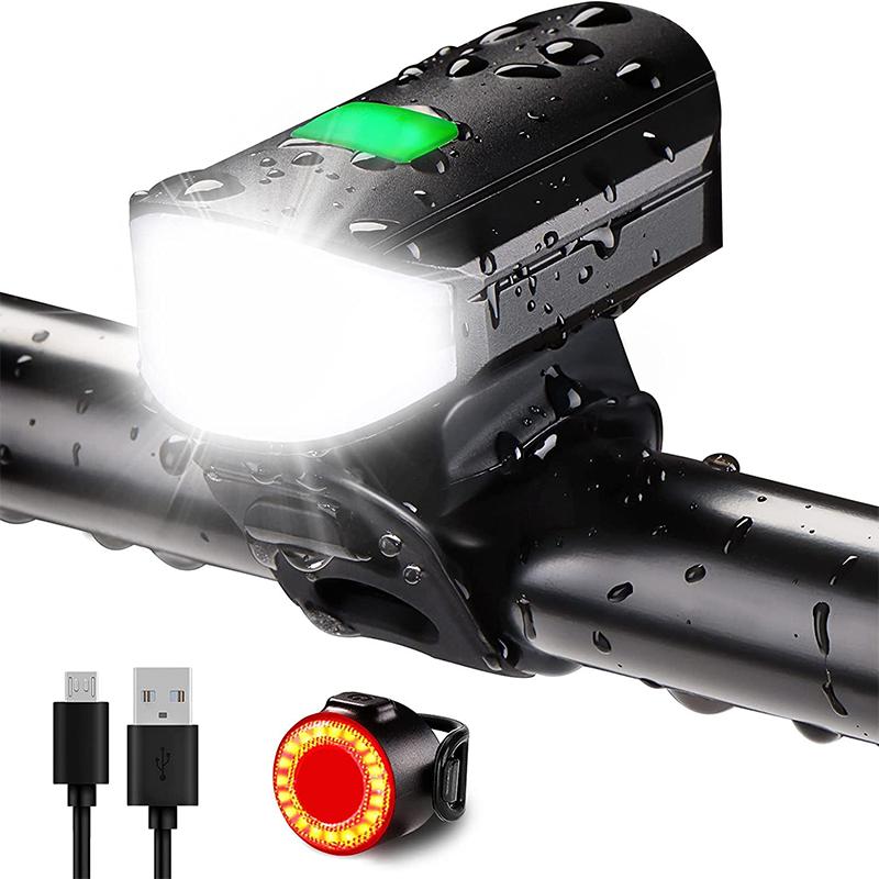 Hokolite 1500 Lumens Rechargeable Bicycle Headlight With Tail Light-For Outdoor Cycling