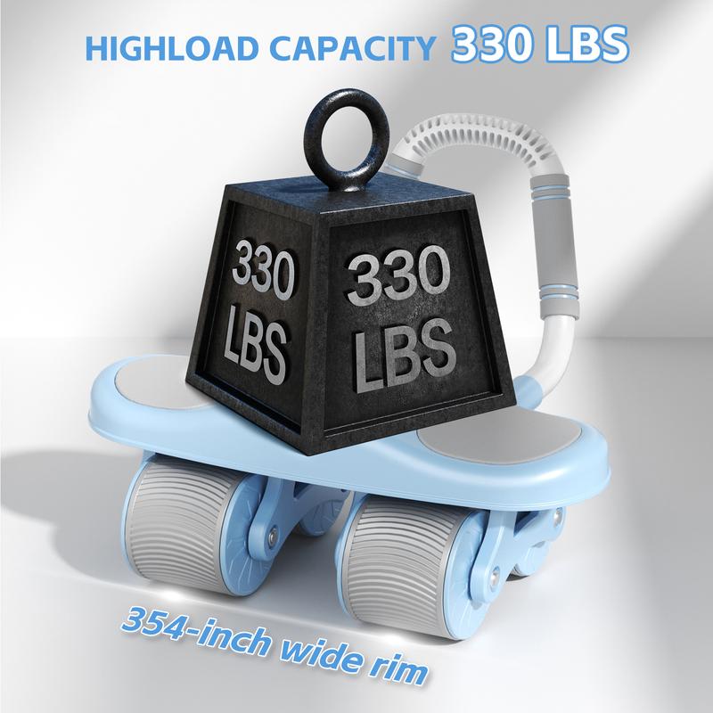 HXD-ERGO  Ab Wheel Flat Supportbelly RollTwo in One Ab Wheel Roller for Core Training, with Timer Phone Holder, Suitable for Abdominal Workouts in Office, Home, and Outdoor Settings