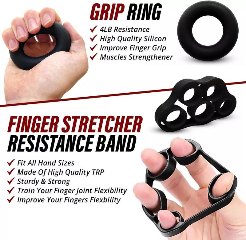 Hand  Grip Strengthener Forearm Strengthener Kit, Strength Gripper Finger Exerciser-6 Pack Adjustable Resistance portable exercise