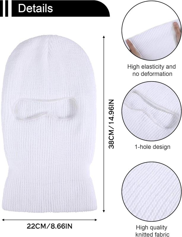 1 Hole Ski Mask Winter Knitted Balaclava Warm Full  Mask Cover Windproof  Mask for Men Women  Outdoor