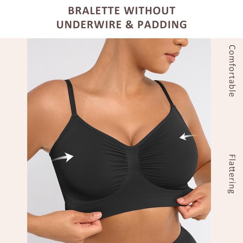 [Christmas Deals] Women's Wireless Sculpt Bra Comfort Bralettes No Underwire Unlined Cami Bra Seamless Tshirt Bras Sports Bra