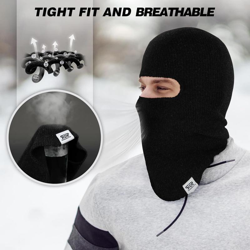 Balaclava Ski Mask Winter Windproof Thermal Knit Fleece Face Mask for Men Women