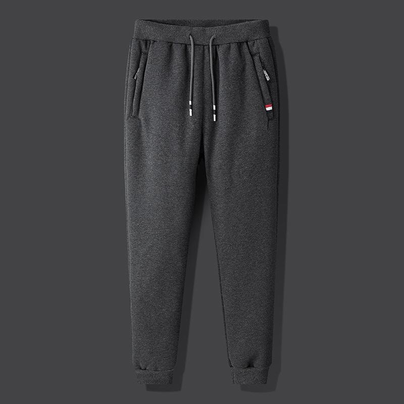 Winter Lambswool Warm Pants Men's Thick Fleece Thermal Trousers Men Fitness Jogging Drawstring Pants Male Sweatpants