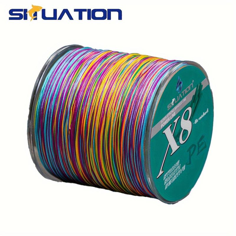 Water situation 300M 328YDS 500M 546YDS super strong fishing line, 8-strand multi wire PE wear-resistant braided line, 12 25 40 60 80 100 LB smooth long casting 100% Pe colorful woven fishing line incredible super line zero stretch 10000  fishing line