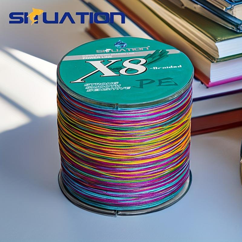 Water situation 300M 328YDS 500M 546YDS super strong fishing line, 8-strand multi wire PE wear-resistant braided line, 12 25 40 60 80 100 LB smooth long casting 100% Pe colorful woven fishing line incredible super line zero stretch 10000  fishing line