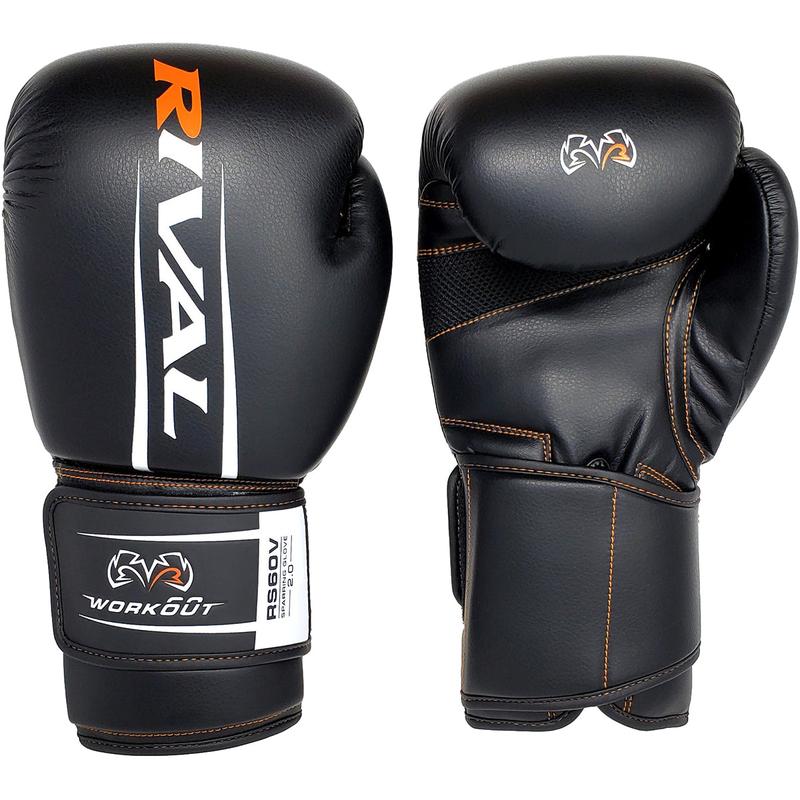 RIVAL Boxing RS60V Workout Hook and Loop Sparring Gloves 2.0 - Black