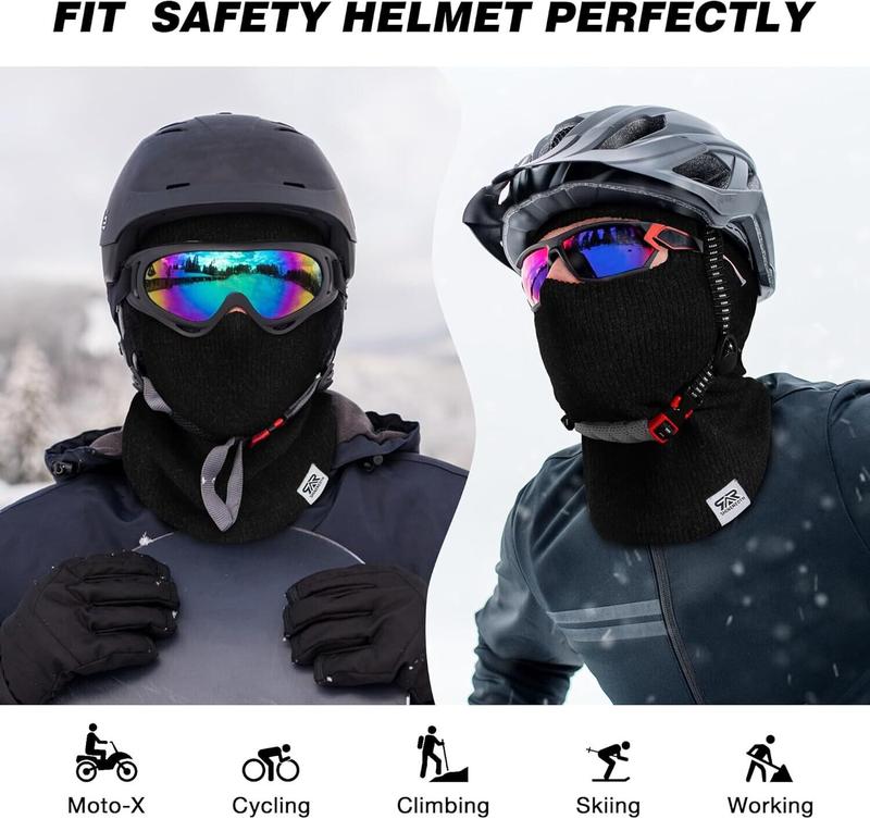 Balaclava Ski Mask Winter Windproof Thermal Knit Fleece Face Mask for Men Women