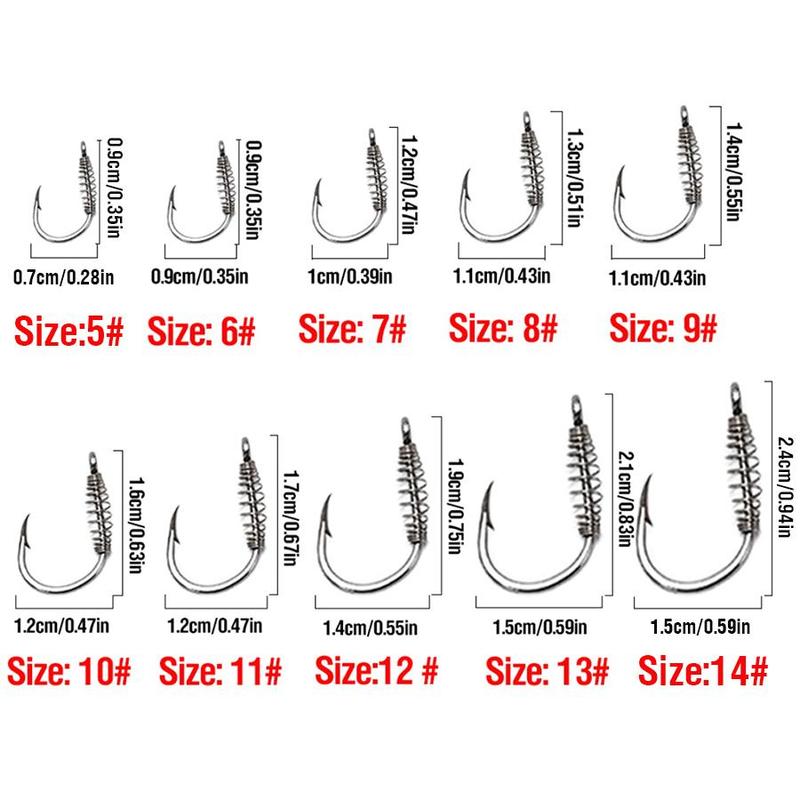 Fishing Hooks, 20pcs set Spring Fishing Hooks, Stainless Steel Fishing Tools for Outdoor Use, Flyfishing, Solocamping, Picnicaesthetic