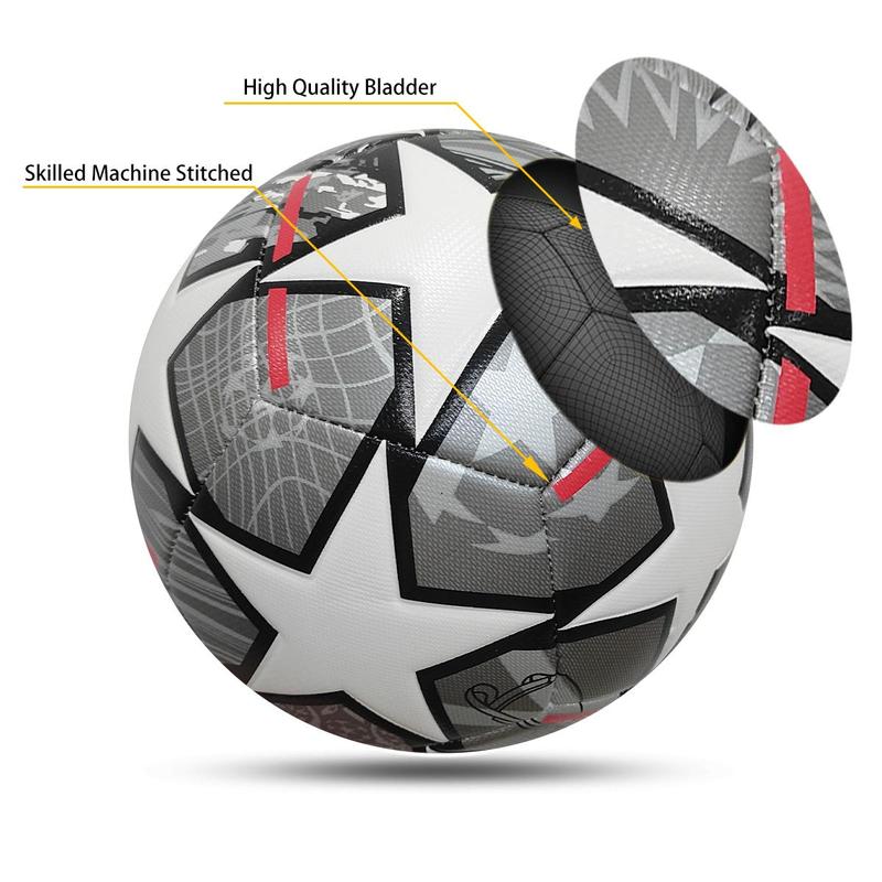 Star Animal Pattern Soccer Ball, 1 Count Star Pattern Soccer Ball For Kids & Adults, Football Ball For Indoor & Outdoor Play