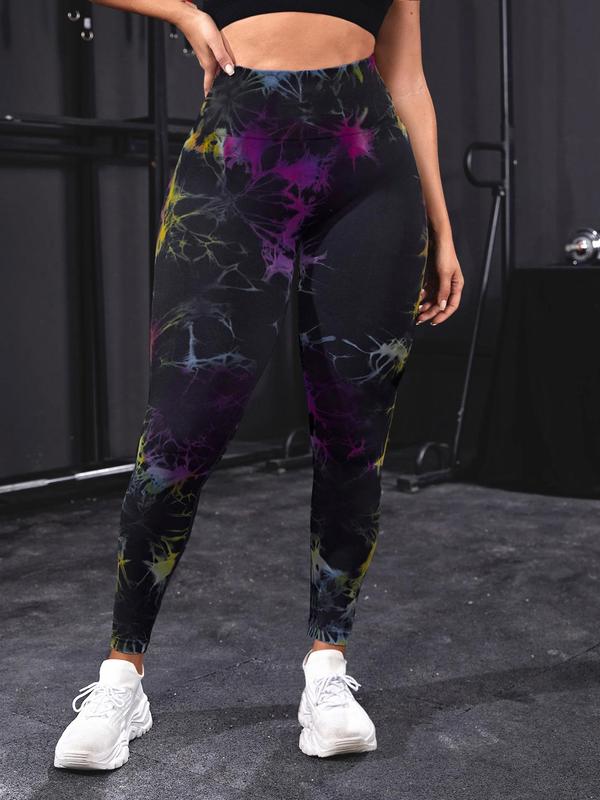  Solid & Tie Dye Print High Waist Sports Leggings, Workout Clothes Women, Casual Comfy Breathable Skinny Pants for Gym Workout Running, Yoga Pants, Women's Sport & Outdoor Clothing, Yoga Pants